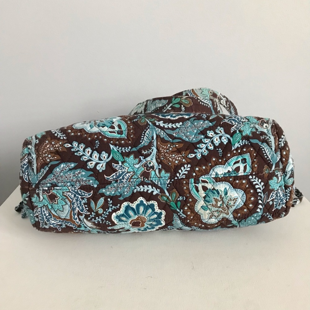 Vera Bradley Java Blue Shoulder Tote Bag - Picture 3 of 10